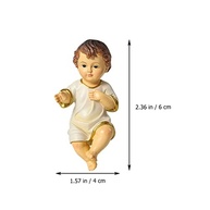 Estatueta do Bebê Jesus em Resina com Detalhes em Tecido Sagrado - Decoração Religiosa e Presente de Fé - imagem 4
