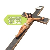 Crucifixo de Parede em MDF com Cristo em Gesso 44cm - Decoração de Fé e Estilo - imagem 5