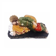 Imagem de São José Dormindo em Resina - 12,5cm | Escultura Religiosa com Pintura Artesanal - imagem 4