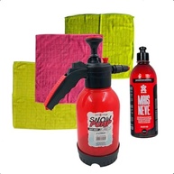 Kit Completo Limpeza Automotiva Feron: Snow Pump 3 em 1, Flanelas Microfibra e Lava Autos Concentrado - imagem 2