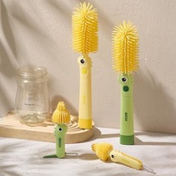 Conjunto de Escovas para Limpeza de Garrafas em Silicone - 2 Peças Versáteis para Baby Bottles, Jarros e Copos - imagem 5