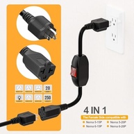 Cabo Extensor Liga/Desliga 4 em 1: Controle Total e Segurança para Sua Casa (12AWG 15A) - imagem 3