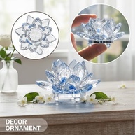 Estátua de Lótus em Cristal 6cm - Decoração Feng Shui para Mesa e Escritório - imagem 4