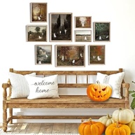 Pôsteres de Arte de Parede de Halloween - Fantasmas Fofos Vintage em Tela Premium - imagem 3