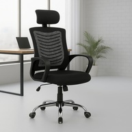 Cadeira de Escritório Ergonômica Presidente com Encosto em Malha Ventilada – Conforto e Estilo para Home Office - imagem 1