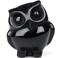 Estatueta de Coruja em Cristal de Obsidiana Preta - Decoração Espiritual e Energética para Casa e Escritório - imagem 2