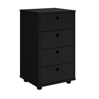 Mesa de Cabeceira com 4 Gavetas Classic em Preto – Organize seu Quarto com Estilo - imagem 4