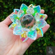 Flor de Lótus Holográfica em Vidro - Decoração Elegante e Transformadora (Tamanho G) - imagem 3