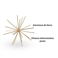 Escultura Ouriço M 24 cm Dourado em Ferro - Decoração Moderna e Elegante - imagem 5