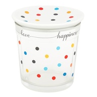 Copo 300ml em Vidro com Tampa Decorada - Estampa Exclusiva Mini Dots - imagem 2