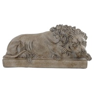 Escultura Leão Decorativo em Resina Bege 13cm - Decore com Estilo e Personalidade - imagem 1