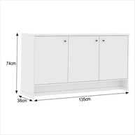 Aparador Buffet 3 Portas Berlin em MDP 25mm | Design Moderno e Funcionalidade - imagem 3