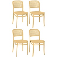 Kit com 4 Cadeiras de Jantar Roma - Design Moderno em Polipropileno Nude - imagem 1