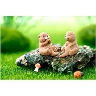 ZYAMY 8 Peças Estátuas de Lontra em Miniatura - Decoração Animal para DIY e Jardim de Fadas - imagem 3