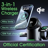 Carregador 3 em 1 Qi2: iPhone, Apple Watch e AirPods - imagem 2