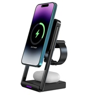 Carregador 3 em 1 Sem Fio: iWatch, AirPods e Celular - imagem 2