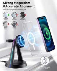 Carregador 3 em 1 Sem Fio: Celular, Fone e Watch - imagem 2