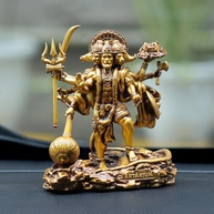 Ídolo Panchmukhi Hanuman Ji em Resina - Estátua de Proteção com 5 Faces para Carro, Casa e Escritório - imagem 1