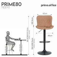 Banqueta Alta Giratória com Encosto em Couro PU - Conforto e Estilo Moderno para Cozinhas e Bares (Caramelo) - imagem 3