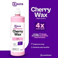 Produto para dar brilho e proteção em Pintura Automotiva Tirar Leves Riscos Cera Limpadora Cherry Wax 1L Zacs - imagem 2