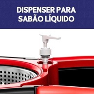 Mop Giratório com Cesto em Inox, 2 Refis e Dispenser de Sabão - Limpeza Inteligente e Eficiente - imagem 4