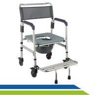 Cadeira de Banho Higiênica em Alumínio Dobrável Desmontável - Segurança e Conforto para Idosos e Adultos até 135kg - imagem 1