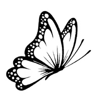 Adesivo Decorativo de Borboleta em Vinil Preto e Branco - Design Elegante para Casa, Carro e Notebook - imagem 1