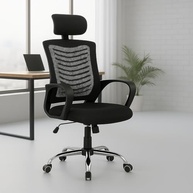 Cadeira de Escritório Ergonômica Presidente com Encosto em Malha Ventilada – Conforto e Estilo para Home Office - imagem 2