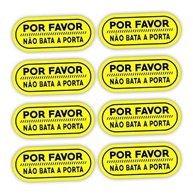 Kit 8 Adesivos 'Não Bata a Porta' 12x5cm em Vinil Resistente - Proteja seu Imóvel com Estilo! - imagem 2