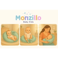 Almofada de Amamentação Babado Extra Grande em Algodão Marinho - Conforto e Estilo para Mamães Modernas - imagem 4