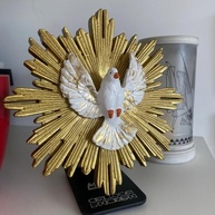 Divino Espírito Santo 19x19cm em Borracha Inquebrável – Símbolo de Fé, Luz e Proteção para Decoração Religiosa - imagem 3