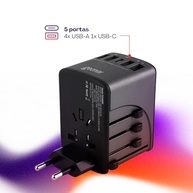 em-geonav-viagens-usb-seguranca-c-energia-globais-1-usb-e-4-universal-a-carregador-a