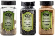 Noz Moscada em Bola, Pimenta Preta em Grãos, Sal Gourmet com Páprica - imagem 1