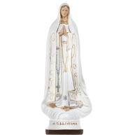 Imagem Nossa Senhora de Fátima 20cm em Gesso - Escultura Católica Detalhada - imagem 1