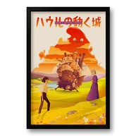 Quadro O Castelo Animado Studio Ghibli - 40x60cm | Impressão Premium em Vinil com Moldura Ecológica - imagem 1