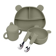 Conjunto Prato e Copo Infantil em Silicone com Personagens Divertidos - Ideal para Aprendizagem e Diversão - imagem 5