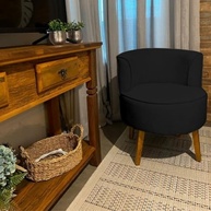 Kit 2 Poltronas Modernas em Veludo Preto - Conforto e Estilo para sua Sala de Jantar - imagem 3