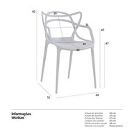 Cadeiras Allegra - Kit com 6 Unidades em Polipropileno, Design Moderno, Empilháveis - Cinza Escuro - imagem 3