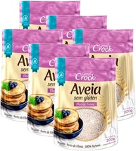 Kit 6X: Aveia em Flocos Finos Sem Glúten Leve Croc 200g - imagem 1
