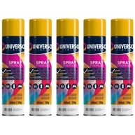 Tinta Spray 400ml Amarelo Uso Geral em Aço Ferro Couro Gesso Cerâmica | Universo | Kit 05 un - imagem 1
