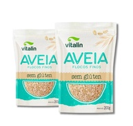 Kit 2x Aveia Em Flocos Finos Sem Glúten Vitalin 200g - imagem 2