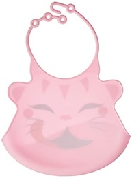 Sanremo Babador Infantil em Silicone Rosa - Prático, Lavável e com Cata-Migalhas - imagem 3