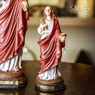 Imagem Santa Luzia 20cm em Resina Importada - Decoração Sagrada de Alta Qualidade - imagem 3