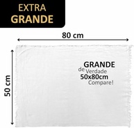 Kit 10 Panos de Chão Extra Grande 50x80cm Premium em Algodão 100% - Malha Dupla Saco Branco - imagem 3