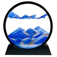 SANDCLE Moving Sand Art 3D Azul - Decoração Relaxante com Areia em Movimento para Mesa - imagem 1