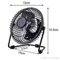Mini Ventilador USB Portátil de Mesa em Metal - Silencioso e Compacto - imagem 2