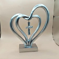 Estátua de Coração em Resina - Decoração Romântica Moderna para Casais | Presente Ideal para Dia dos Namorados - imagem 1