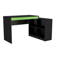 Mesa Escrivaninha Gamer com 4 Nichos B24 - Design Moderno em MDP Preto/Verde - imagem 2
