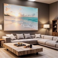 Quadro Decorativo com Moldura - Paisagem de Praia em Alta Definição | Ideal para Sala e Quarto - imagem 5