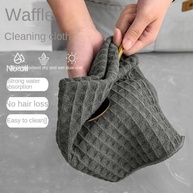 Guardanapos de Mesa Cinza Waffle em Algodão - 25x25 cm - Pano de Limpeza Multiuso para Cozinha - imagem 5